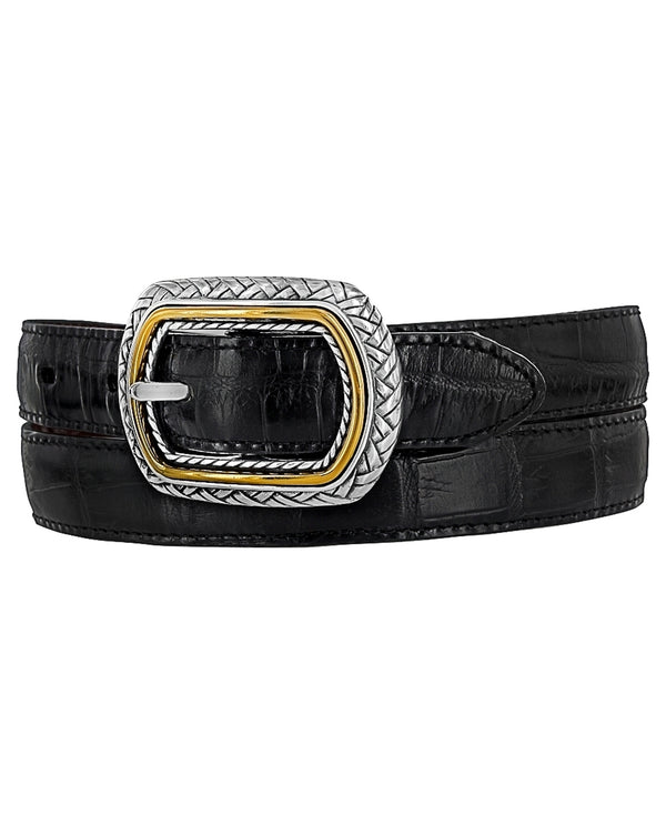 BRIGHTON 40210 MARCUS 2 TONE REVERSIBLE BELT BLACK-PEANUT
