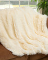 414-125 SOLID SHAGGY BLANKET ivory