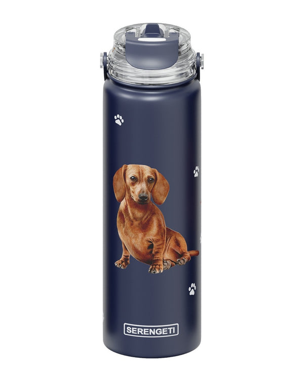 420-13 DACHSHUND RED WATER BOTTLE 24 OZ