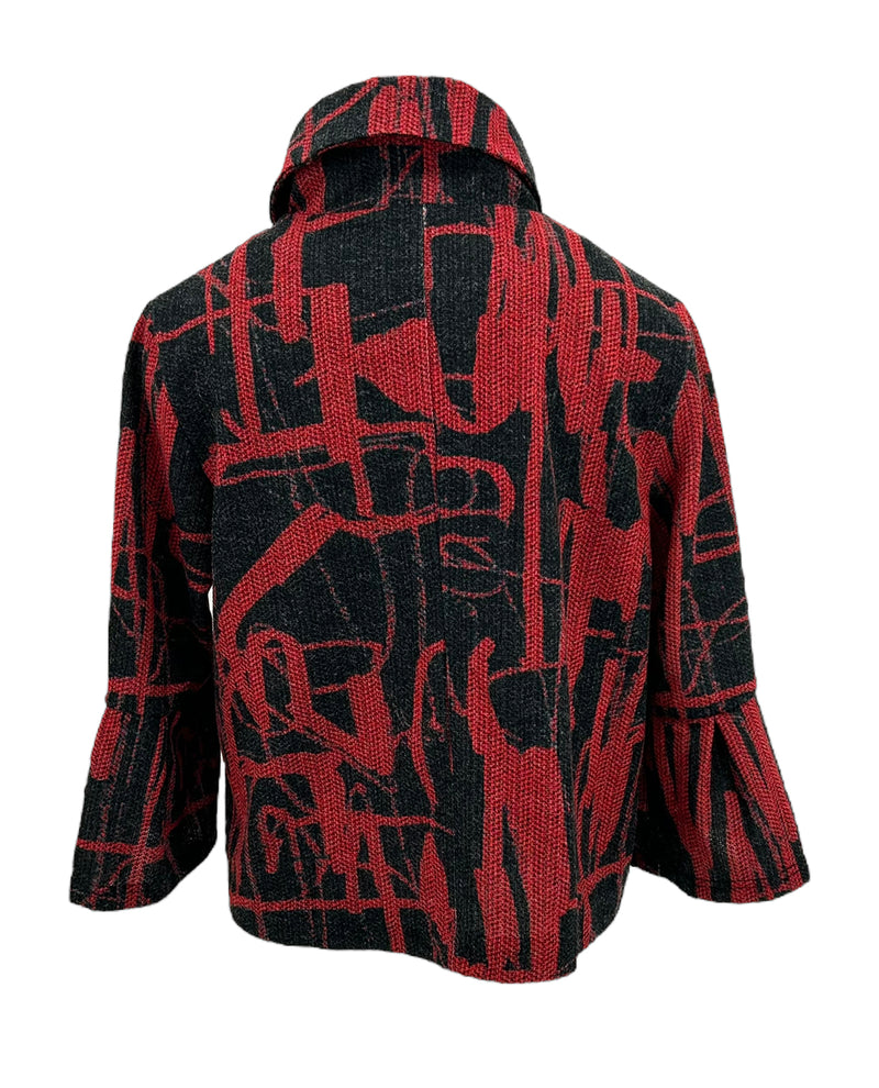 DAMEE 4838 PAINT ART JACKET RED