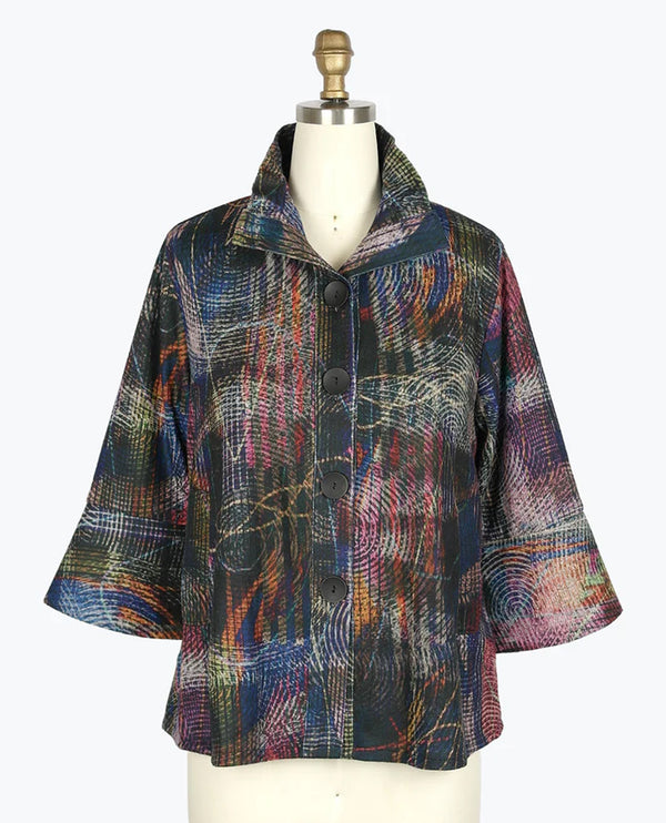 DAMEE 4917 CRAYON ETCHED PRINT JACKET MULTI