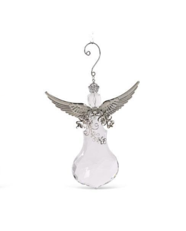5.5" CRYSTAL ANGEL ORNAMENTS 52719A FINIAL FILLIGREE