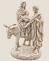 50369A 14 IN WHITE GLITTERED JOSEPH WITH MARY NATIVITY