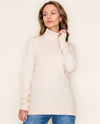 STACCATO 52905E BUTTON CUFF TURTLE NECK IVORY