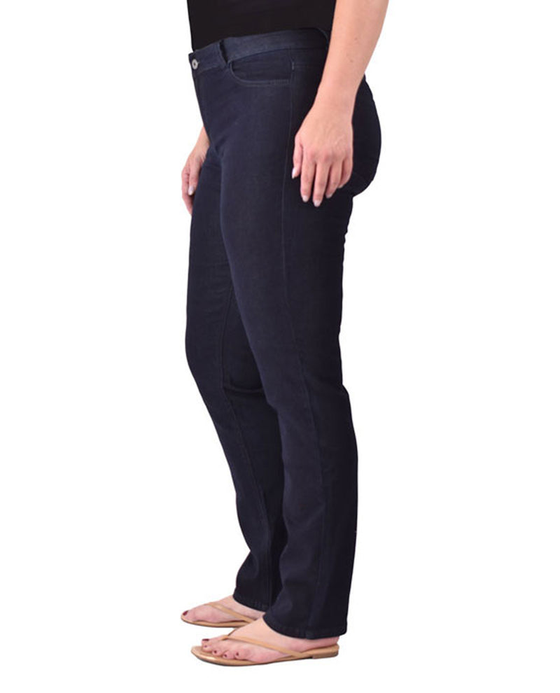 ETHYL 532092P ZIP FLY STRAIGHT LEG JEAN DARK WASH