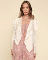 MYSTREE 55116 MIXED MEDIA MOTO JACKET IVORY