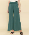 MYSTREE 55980 SMOCKED MODAL WIDE PANT TEAL