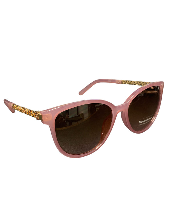 5720 CAT EYE WITH CHAIN ARM SUNGLASS PINK