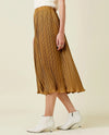 MYSTREE 57595 PLEATED LONG SKIRT GOLD