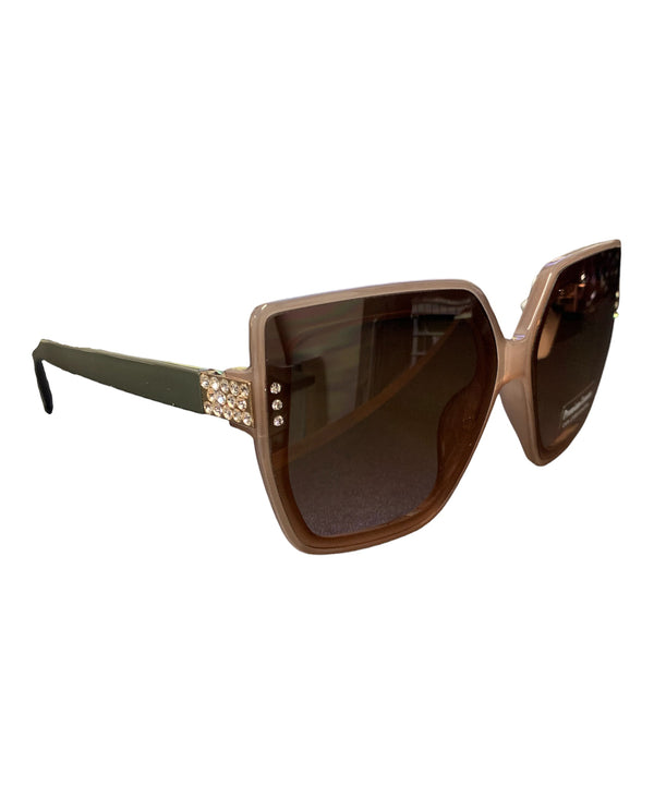 5771 SUNGLASS WITH STONES TAUPE