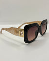 5808 FULL FRAME OVERSIZE SUNGLASSES BLACK