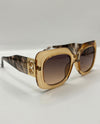 5808 FULL FRAME OVERSIZE SUNGLASSES BROWN