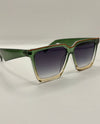 5834 OVERSIZE OMBRE SUNGLASSES GREEN