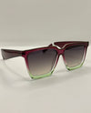5834 OVERSIZE OMBRE SUNGLASSES WINE