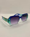 5841 FULL FRAME OMBRE SUNGLASS TEAL