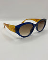 5844 OVAL FULL FRAME SUNGLASSES BLUE