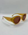 5844 OVAL FULL FRAME SUNGLASSES PEACH