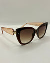 5893 FULL FRAME CRYSTAL SUNGLASSES BROWN