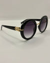 5895 ROUND SUNGLASSES BLACK