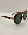 5895 ROUND SUNGLASSES BROWN