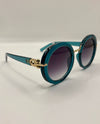 5895 ROUND SUNGLASSES TEAL