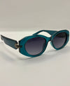 5896 OVAL FULL FRAME SUNGLASS TEAL