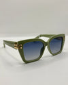5910 GOLD TRIM FULL FRAME SUNGLASSES SAGE