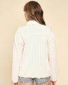 MYSTREE 60057 SWEATER MIX TWOFER JACKET IVORY MIX