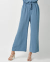 MYSTREE 60154 PAPERBAG WAIST WIDE LEG PANT DENIM BLUE