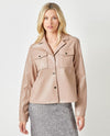 MYSTREE 60258 LEATHER JACKET WITH POCKETS DUSTY ROSE