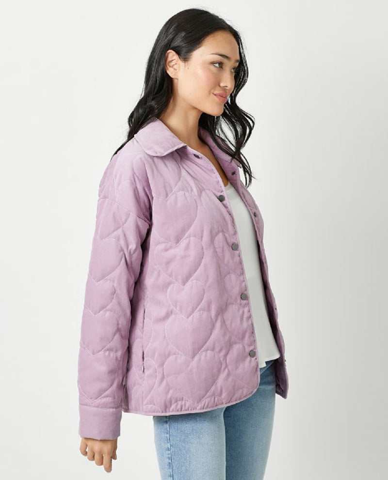 MYSTREE 60332 QUILTED HEART PADDED JACKET LAVENDER