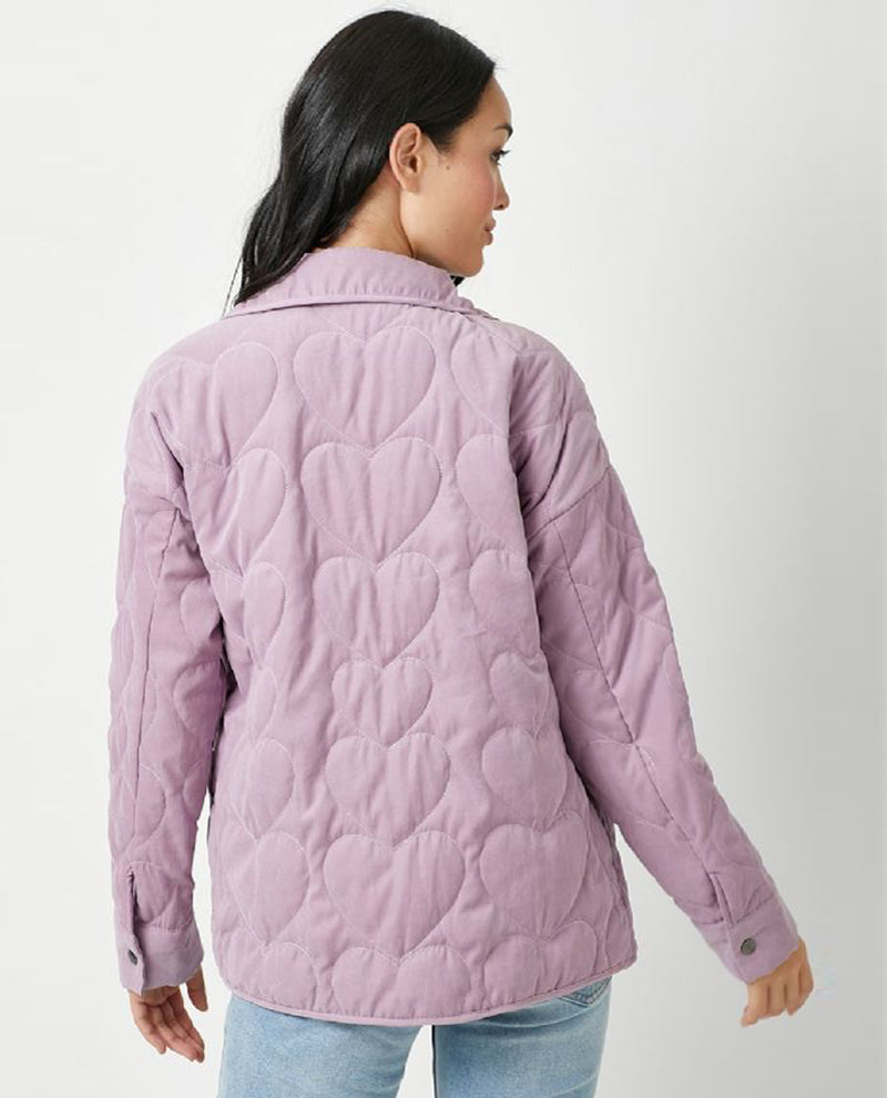 MYSTREE 60332 QUILTED HEART PADDED JACKET LAVENDER