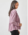 MYSTREE 60363 FLOWER EMBROIDERED PEPLUM JACKET DUSTY LAVENDER