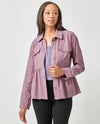 MYSTREE 60363 FLOWER EMBROIDERED PEPLUM JACKET DUSTY LAVENDER