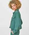 MYSTREE 60713 CROPPED BAGGY JACKET DUSTY GREEN