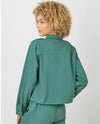 MYSTREE 60713 CROPPED BAGGY JACKET DUSTY GREEN