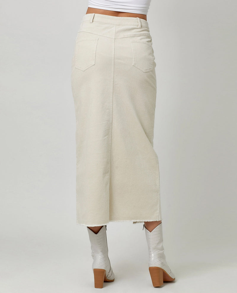 MYSTREE 60742 CORDUROY SKIRT VINTAGE WHITE