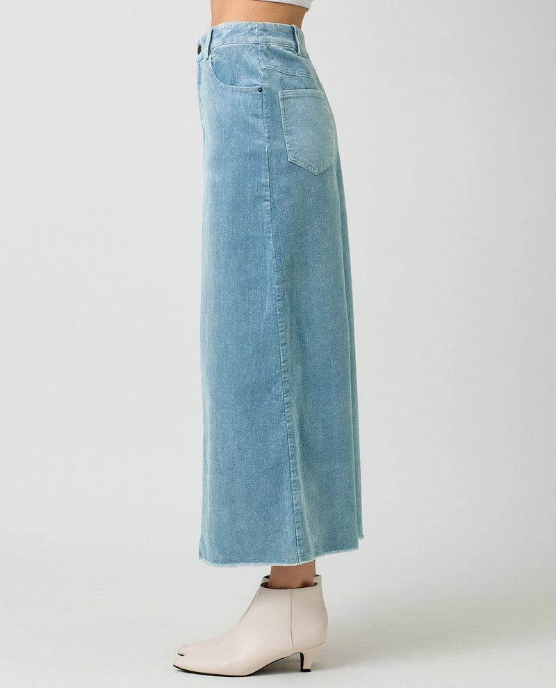 MYSTREE 60742 CORDUROY SKIRT WASHED BLUE