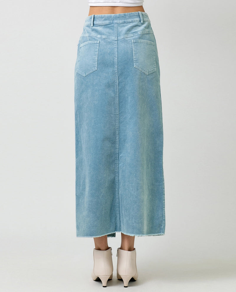 MYSTREE 60742 CORDUROY SKIRT WASHED BLUE