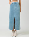 MYSTREE 60742 CORDUROY SKIRT WASHED BLUE
