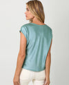 MYSTREE 60781 SLEEVELESS SATIN COWL TOP SEAFOAM