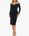 XSCAPE US MADE 5655X OFF SHOULDER DRESS black