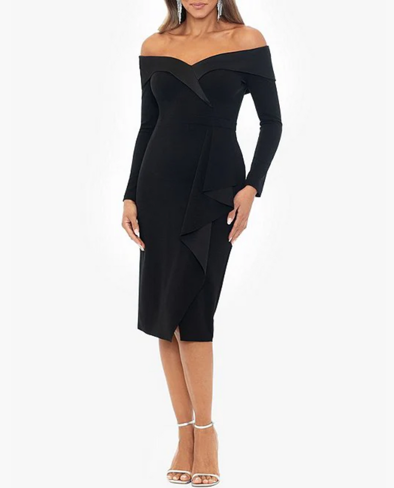 Long Sleeve Xscape Dress Off Shoulder Xscape Women's Off The Shoulder Long Lace Dress Belk Long Sleeve Xscape Dress Off Shoulder Xscape Women's Off The Shoulder Long Lace Dress Belk