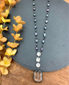 RACHEL MARIE DESIGNS CANCUN PEARL NECKLACE grey