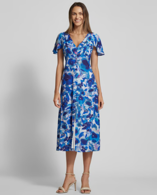 ADRIANNA PAPELL AP1D105254 PRINTED CHIFFON MIDI DRESS