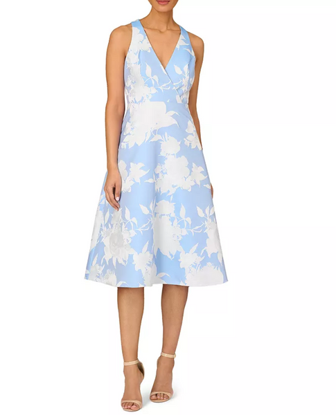 aidan mattox midi dress Aidan Mattox Sequin Fit-and-Flare Midi Dress