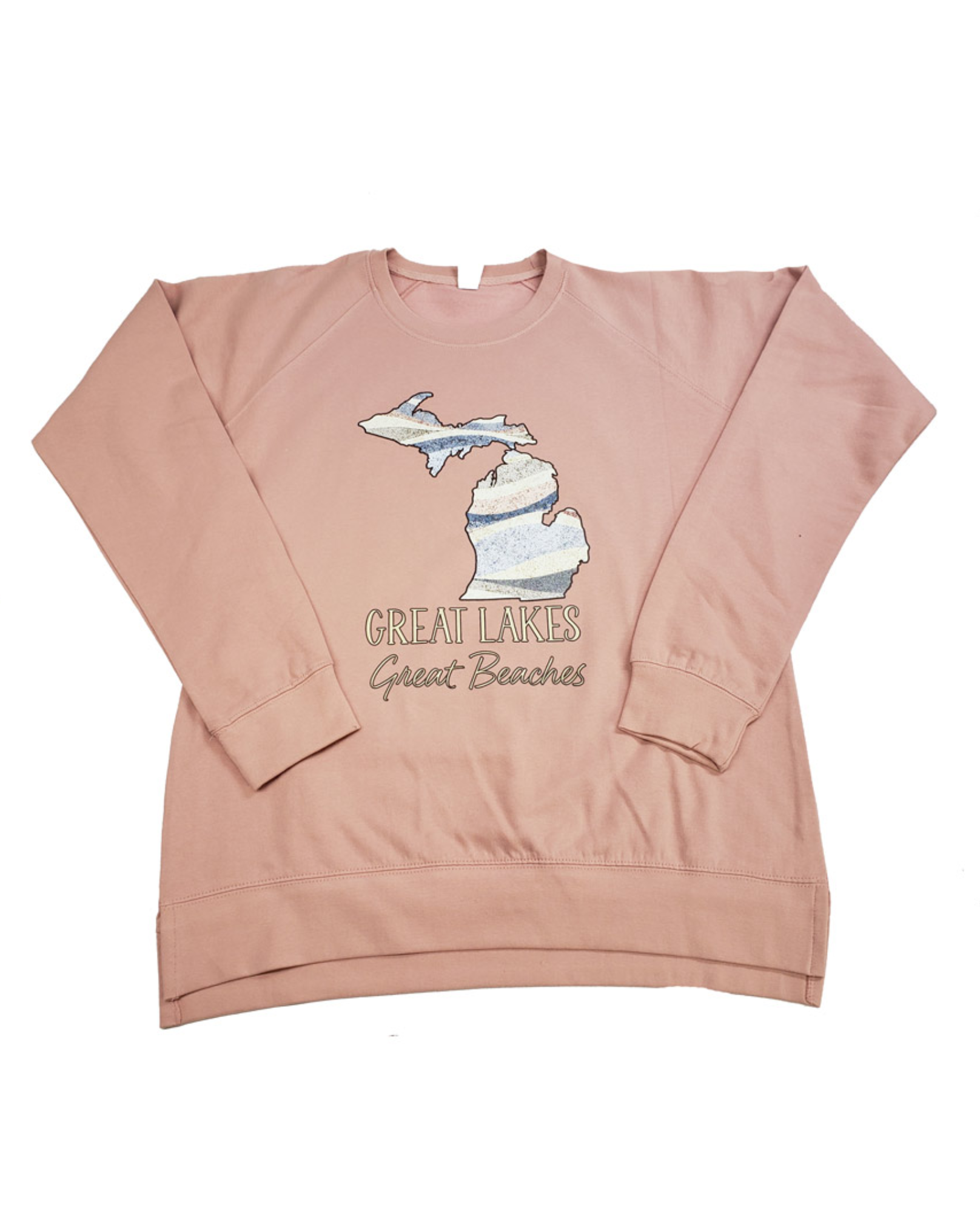 GREAT LAKES GREAT BEACHES CREWNECK 5220LC | Ladies Michigan Sweatshirt ...