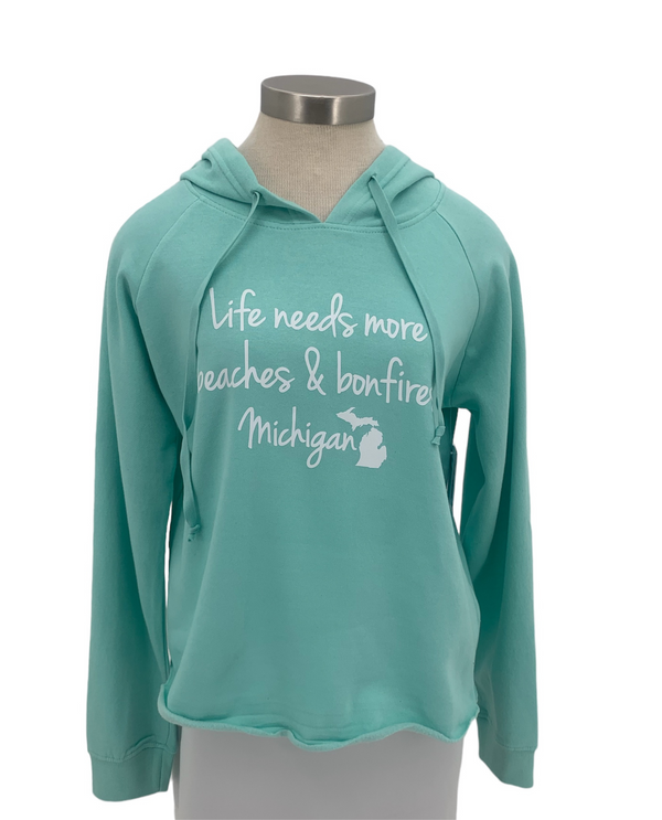 BEACHES & BONFIRES HOODIE 5041LSH MINT