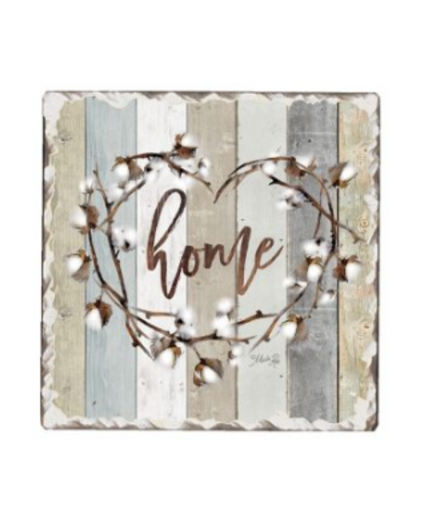 SQUARE ABSORBENT STONEWARE COASTERS HOME