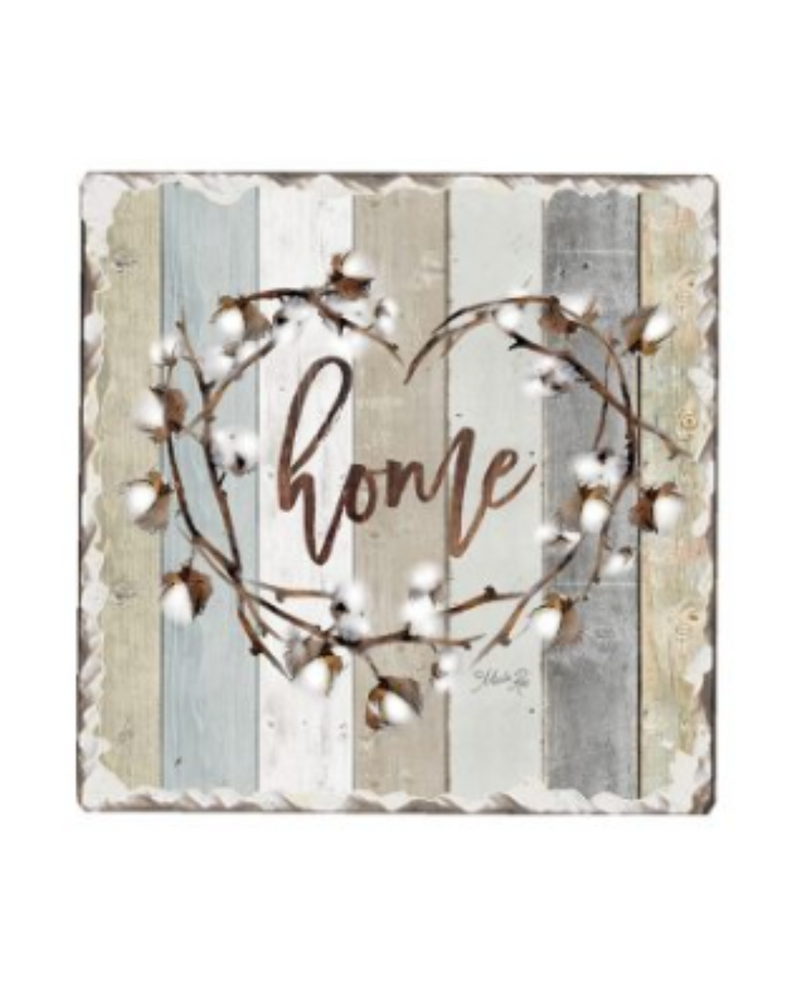 SQUARE ABSORBENT STONEWARE COASTERS HOME